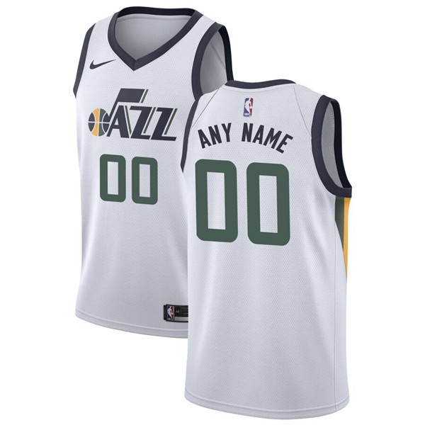 Men's White Utah Jazz Active Player Custom Stitched Basketball Jersey
